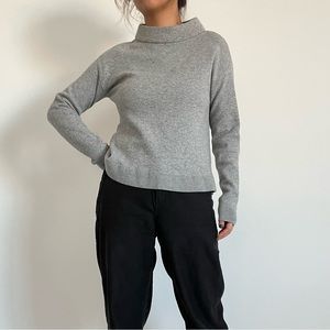 Grey Wide Neck Sweater